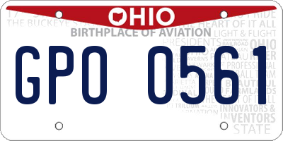 OH license plate GPO0561