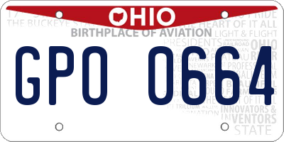 OH license plate GPO0664