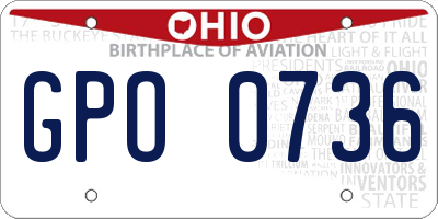 OH license plate GPO0736