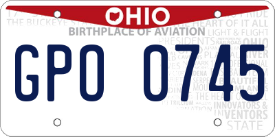 OH license plate GPO0745