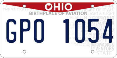 OH license plate GPO1054