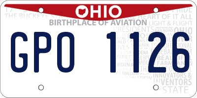 OH license plate GPO1126