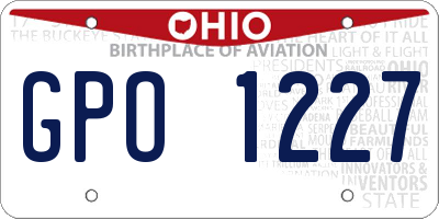 OH license plate GPO1227