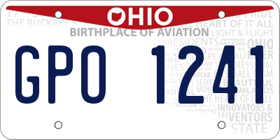 OH license plate GPO1241