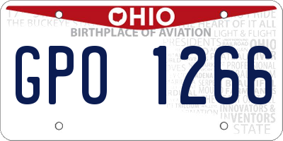 OH license plate GPO1266