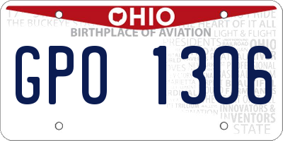 OH license plate GPO1306