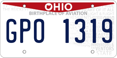 OH license plate GPO1319