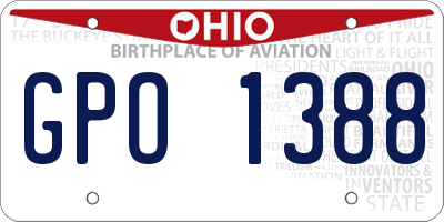 OH license plate GPO1388