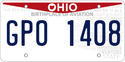 OH license plate GPO1408