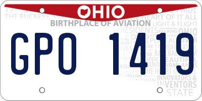 OH license plate GPO1419