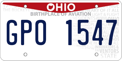 OH license plate GPO1547