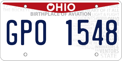 OH license plate GPO1548
