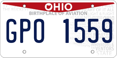 OH license plate GPO1559