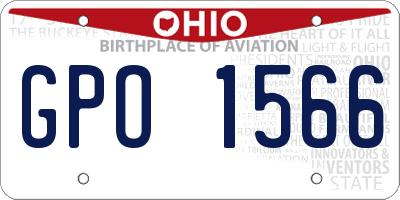 OH license plate GPO1566