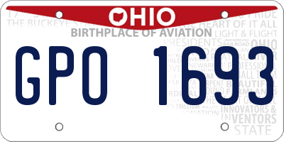 OH license plate GPO1693