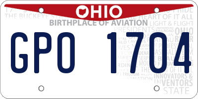 OH license plate GPO1704