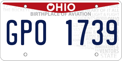 OH license plate GPO1739