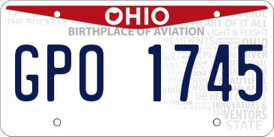 OH license plate GPO1745