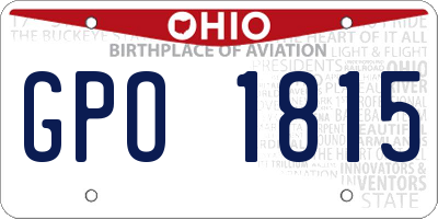 OH license plate GPO1815
