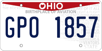 OH license plate GPO1857