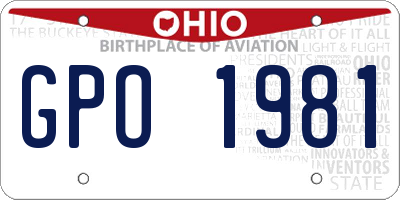 OH license plate GPO1981