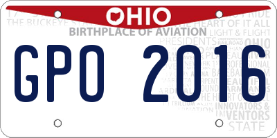 OH license plate GPO2016