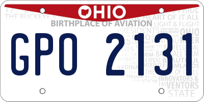 OH license plate GPO2131