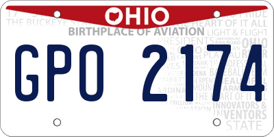 OH license plate GPO2174