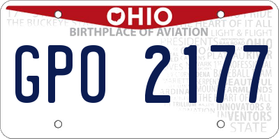 OH license plate GPO2177