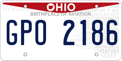 OH license plate GPO2186