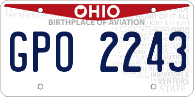 OH license plate GPO2243