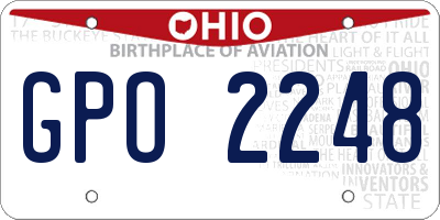 OH license plate GPO2248