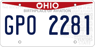 OH license plate GPO2281