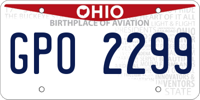 OH license plate GPO2299