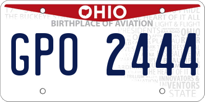 OH license plate GPO2444