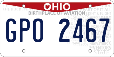 OH license plate GPO2467