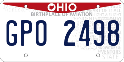 OH license plate GPO2498