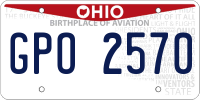 OH license plate GPO2570