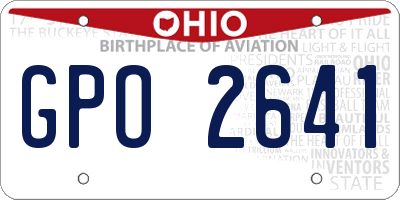 OH license plate GPO2641
