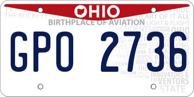 OH license plate GPO2736
