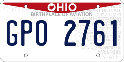 OH license plate GPO2761