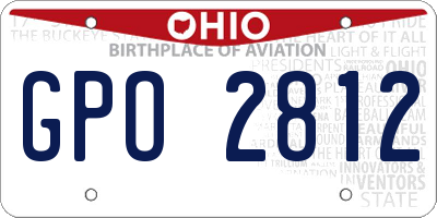 OH license plate GPO2812
