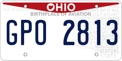 OH license plate GPO2813