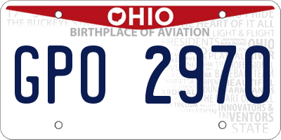 OH license plate GPO2970