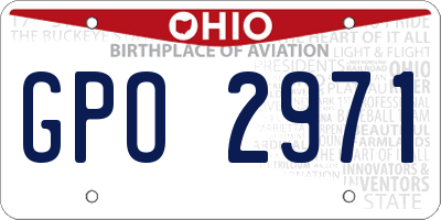 OH license plate GPO2971
