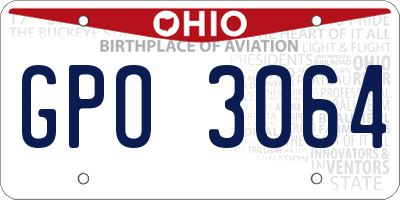 OH license plate GPO3064