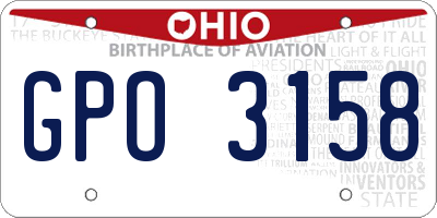 OH license plate GPO3158