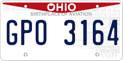 OH license plate GPO3164