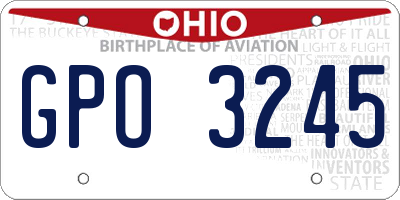 OH license plate GPO3245