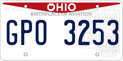 OH license plate GPO3253